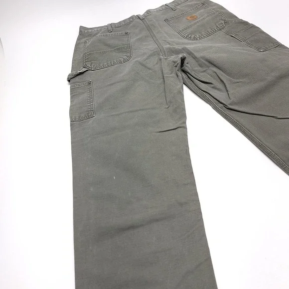Vintage Carhartt B136‎ MOS Double Knee Carpenter Pants 38x30 Moss Green Y2K USA